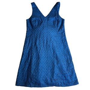 Elorie lazer cut bow back cotton mini dress Sz M‎